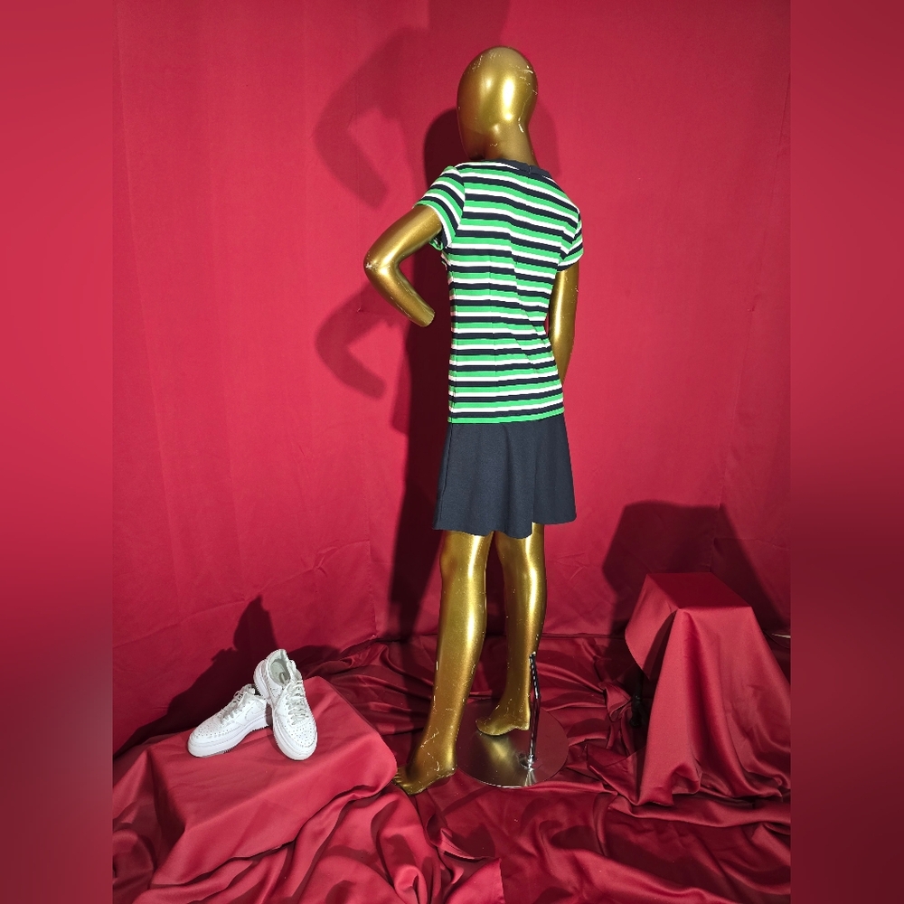 Striped Green and Black Skirt